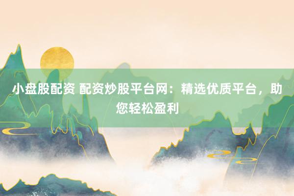小盘股配资 配资炒股平台网：精选优质平台，助您轻松盈利